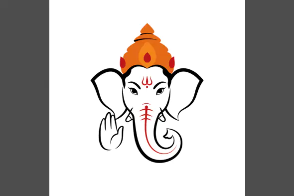 Modern Ganesha Vector Art