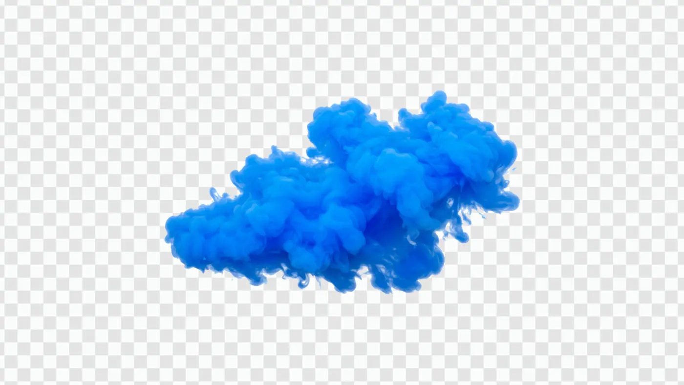 Vibrant Blue Smoke Cloud Effect PNG Clipart