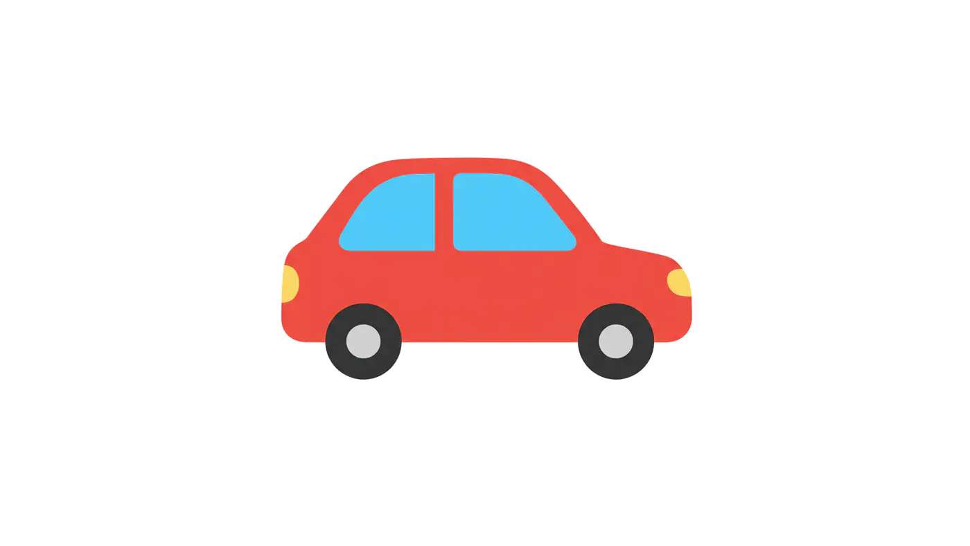 Vibrant Red Compact Car Icon