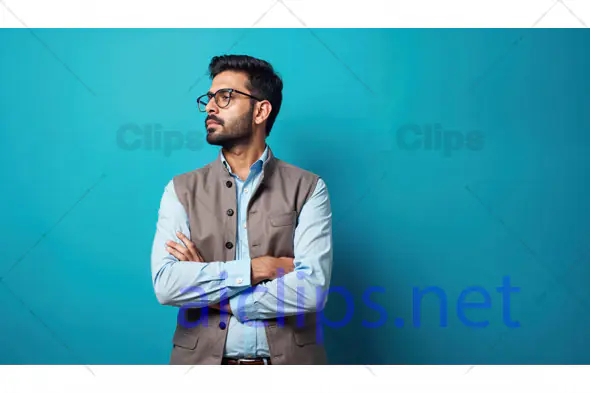 Confident Man in Glasses