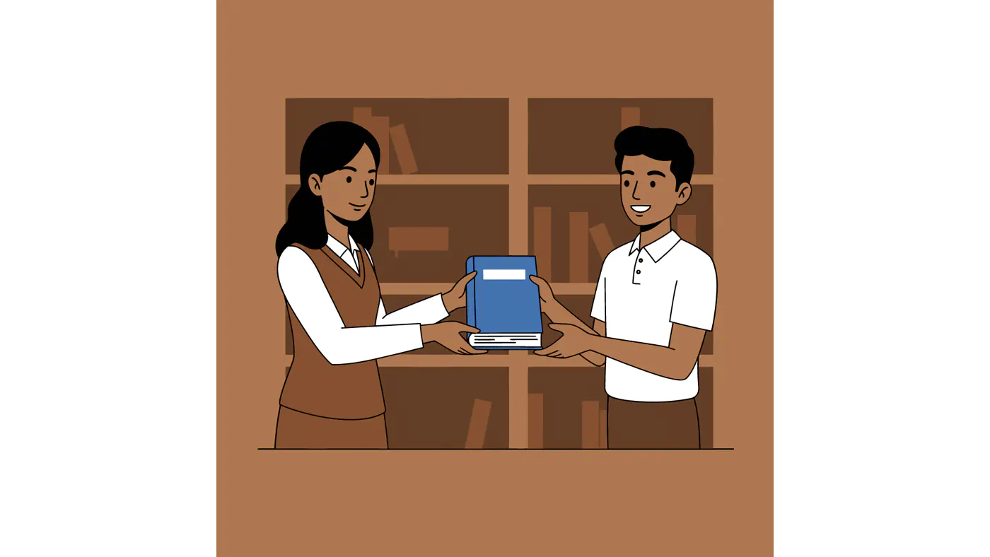 Library Book Exchange Vector
