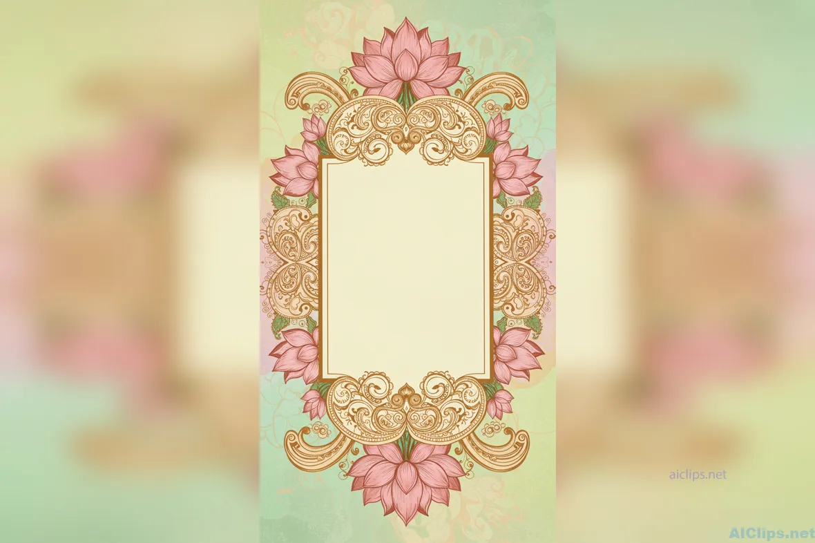 Elegant Floral Decorative Template for Invitations
