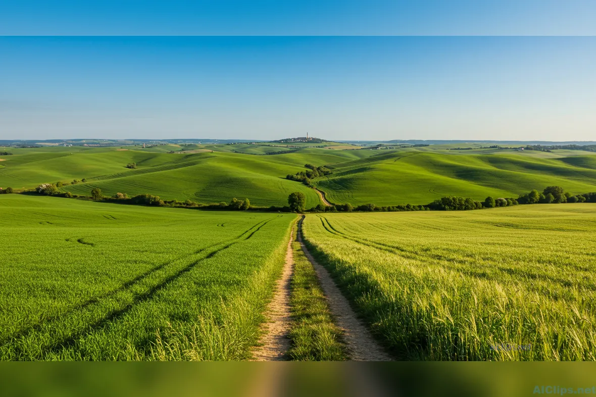 Breathtaking Green Landscape with Scenic Pathway