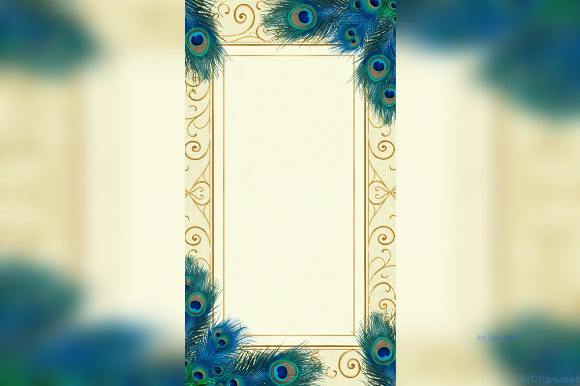 Elegant Peacock-Themed Invitation Template