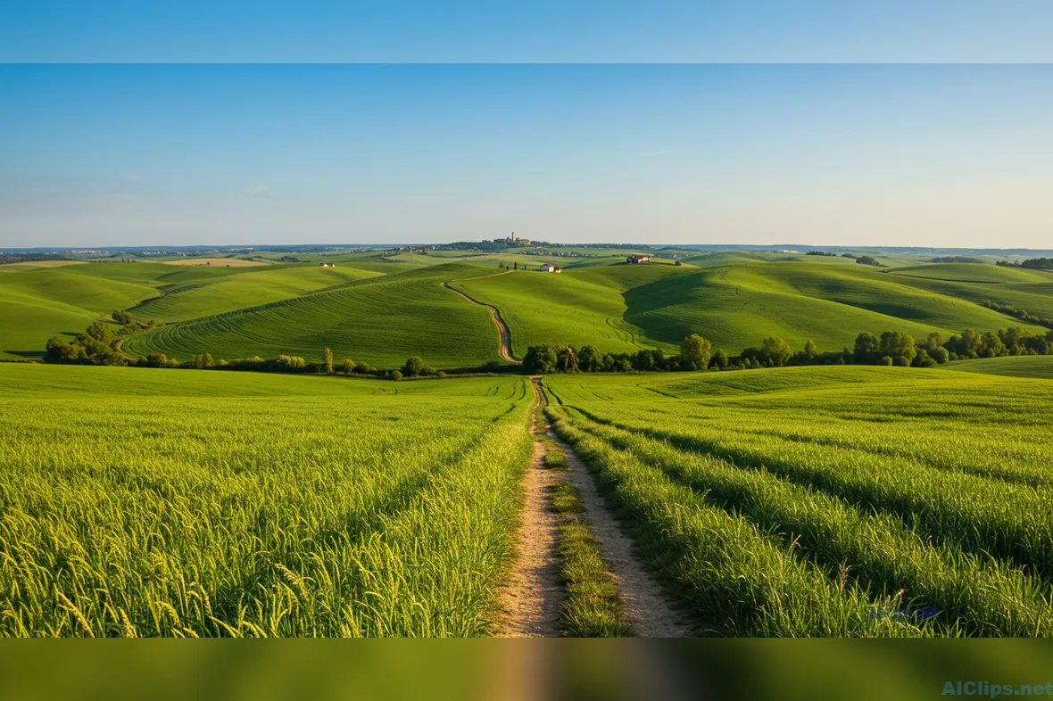 Lush Green Countryside Landscape for Professional Use