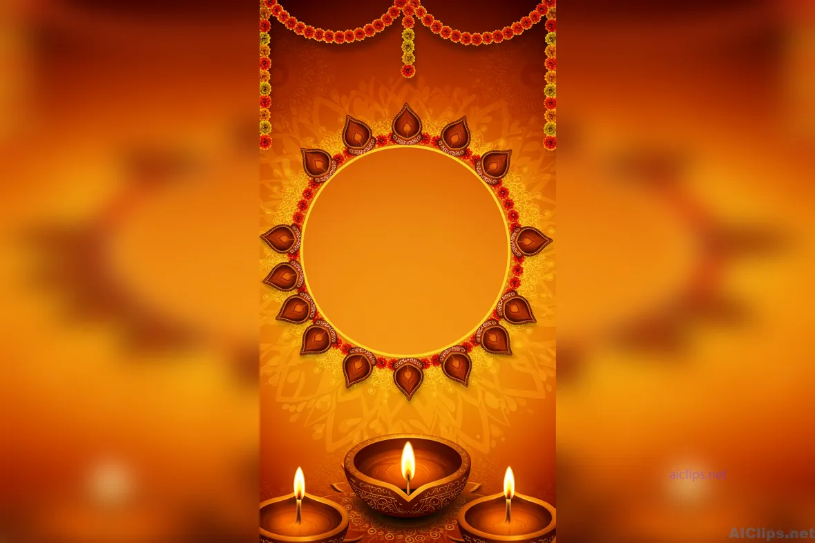 Festive Diwali Background with Decorative Elements