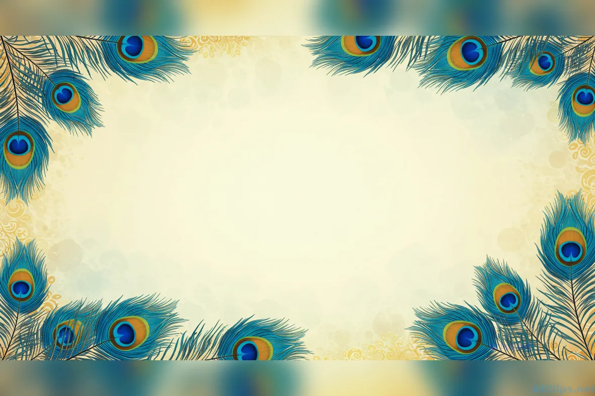 Elegant Peacock Feather Background Design for Commercial Use
