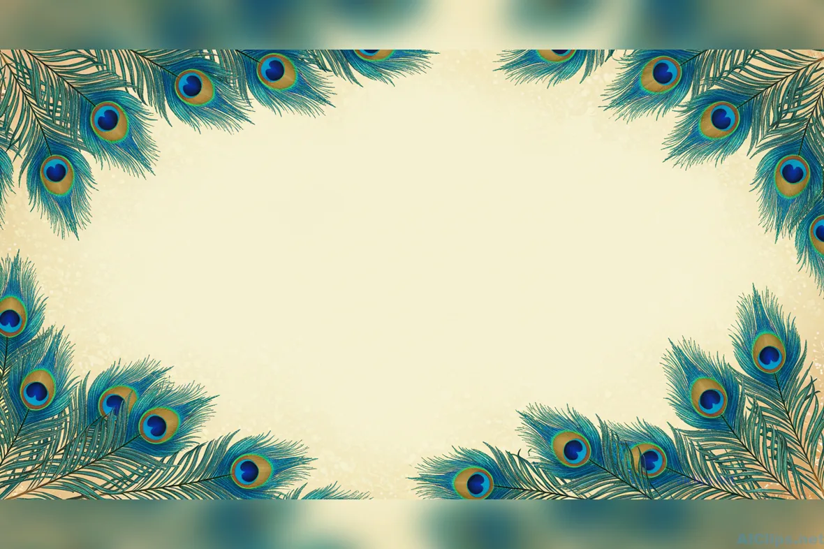 Elegant Peacock Feather Background for Professional Use