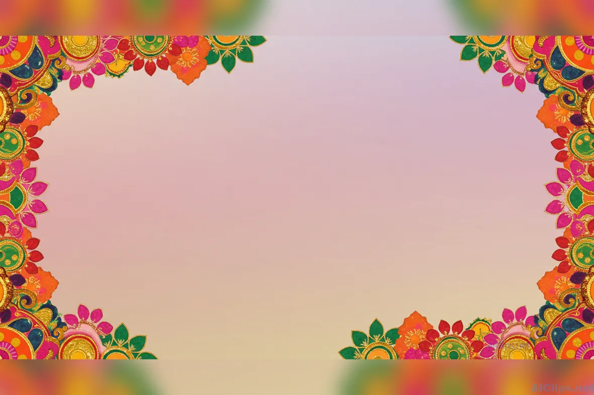 Vibrant Floral Border Design for Festive Occasions