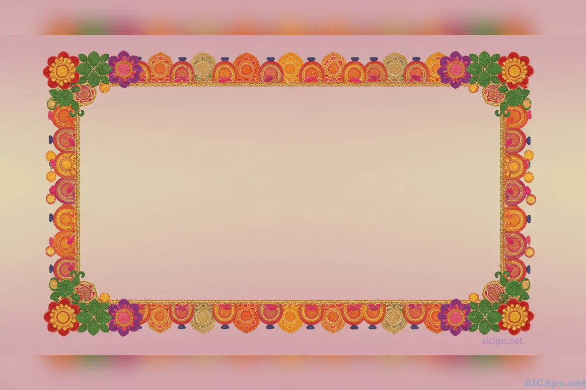Elegant Festive Decor Frame for Celebrations