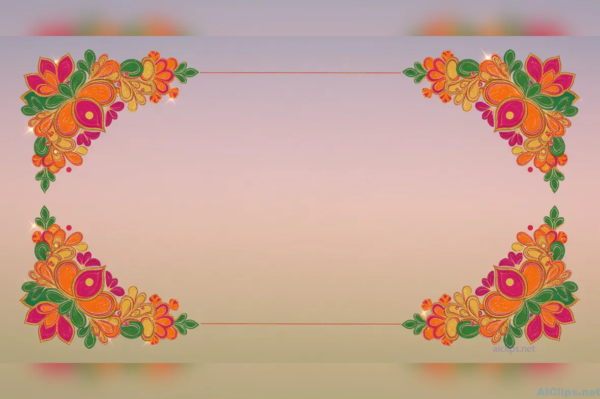 Vibrant Decorative Frame for Celebratory Events