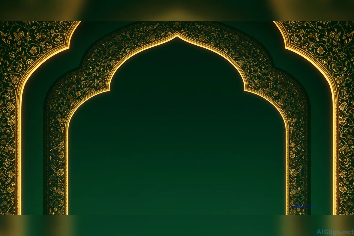 Elegant Arch Design with Golden Accents