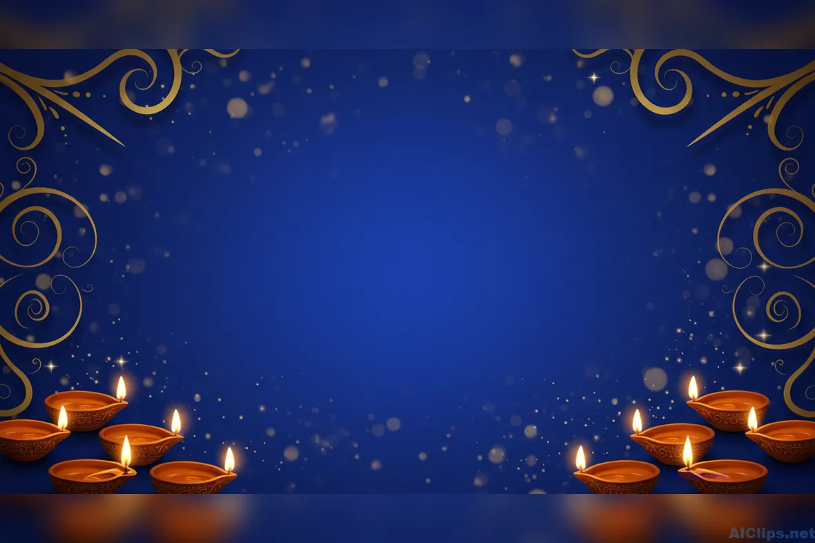 Elegant Diwali Background with Traditional Lamps