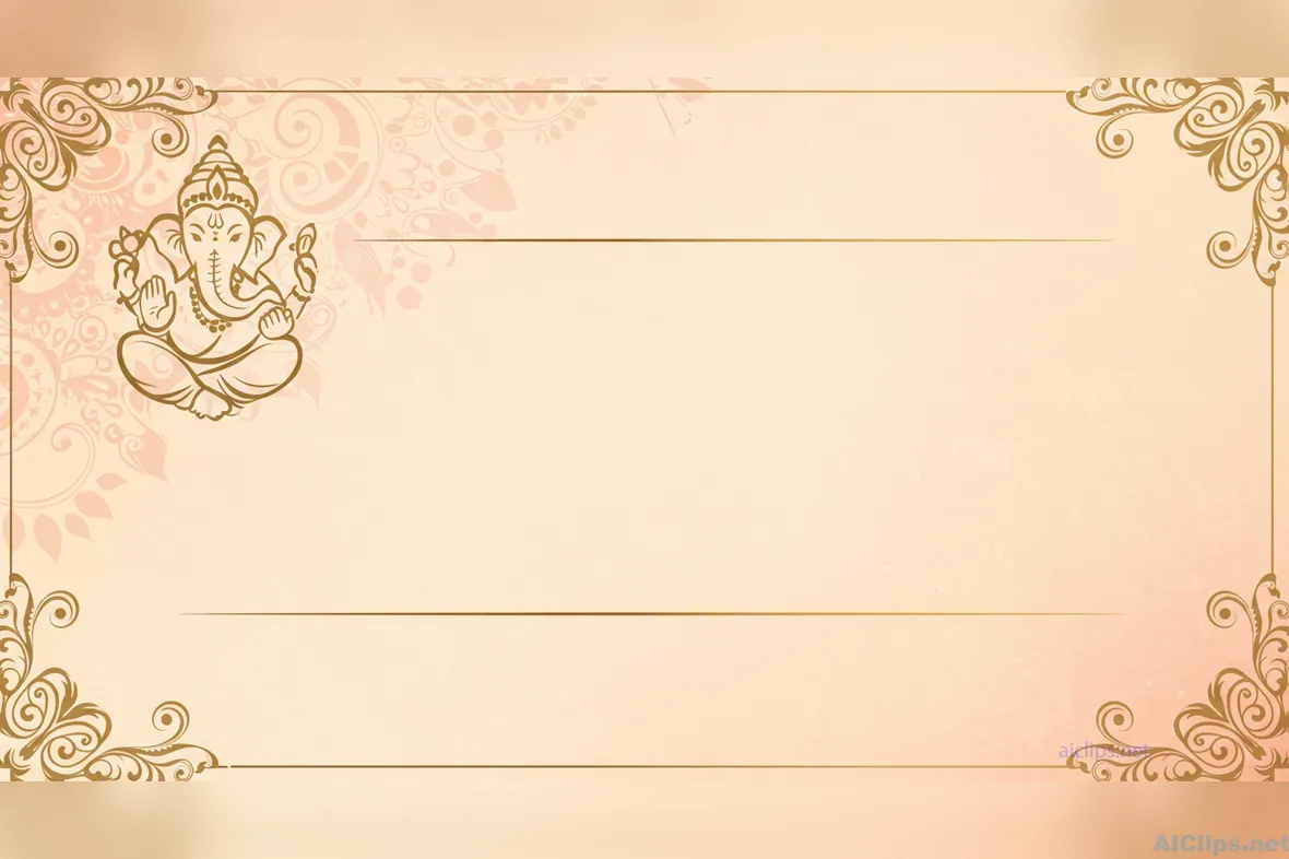 Elegant Ganesh Themed Decorative Background