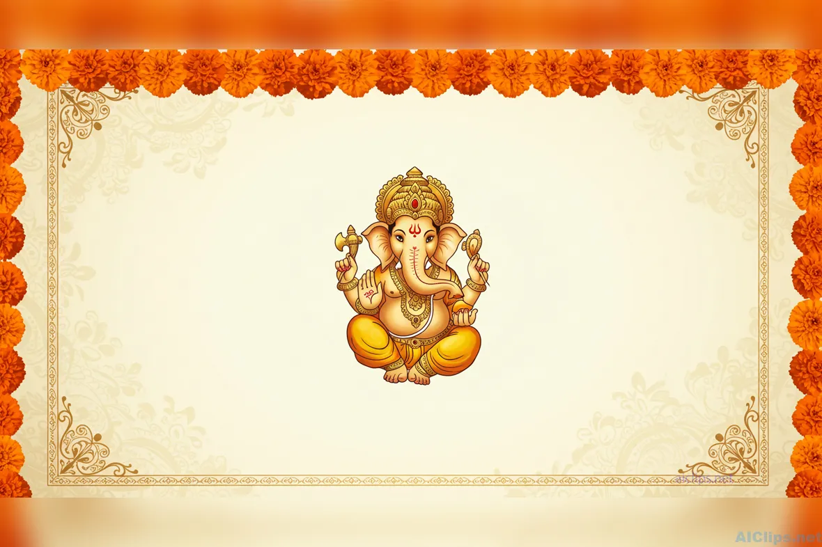 Elegant Ganesha Illustration for Celebrations & Events