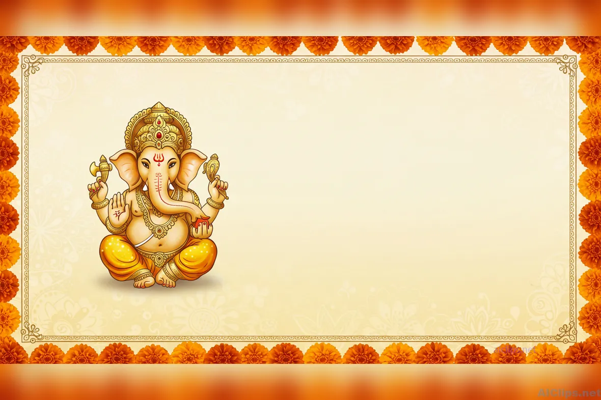 Elegant Ganesha Illustration for Celebrations