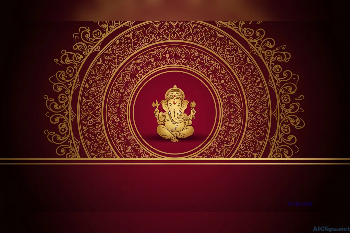 Elegant Ganesh Motif for Cultural Celebrations