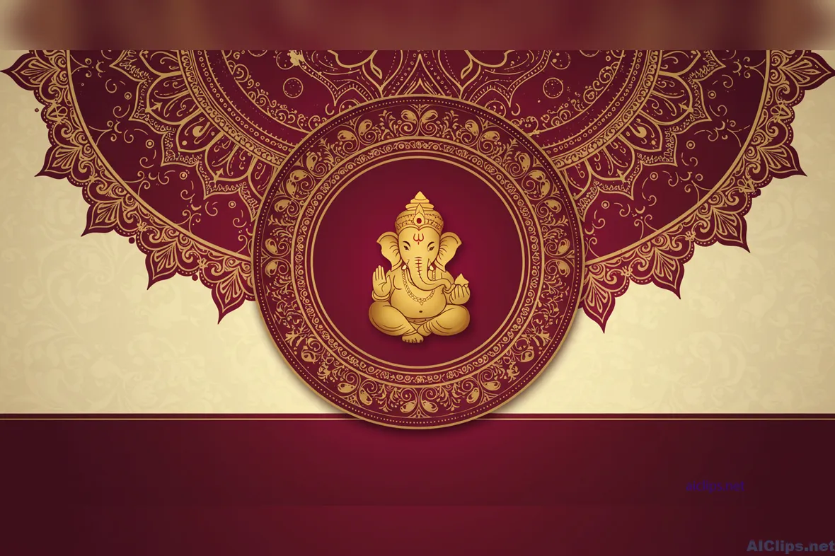 Elegant Ganesh Mandala Background for Celebrations