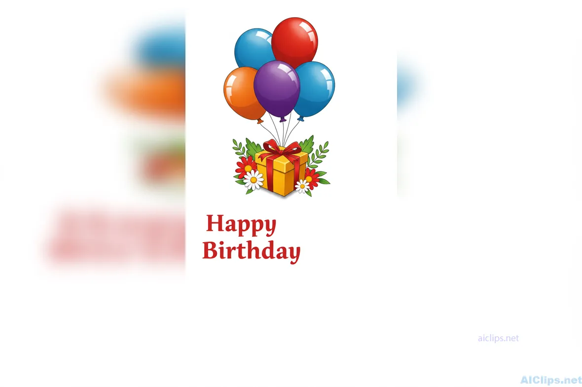 Colorful Birthday Celebration Graphic Design