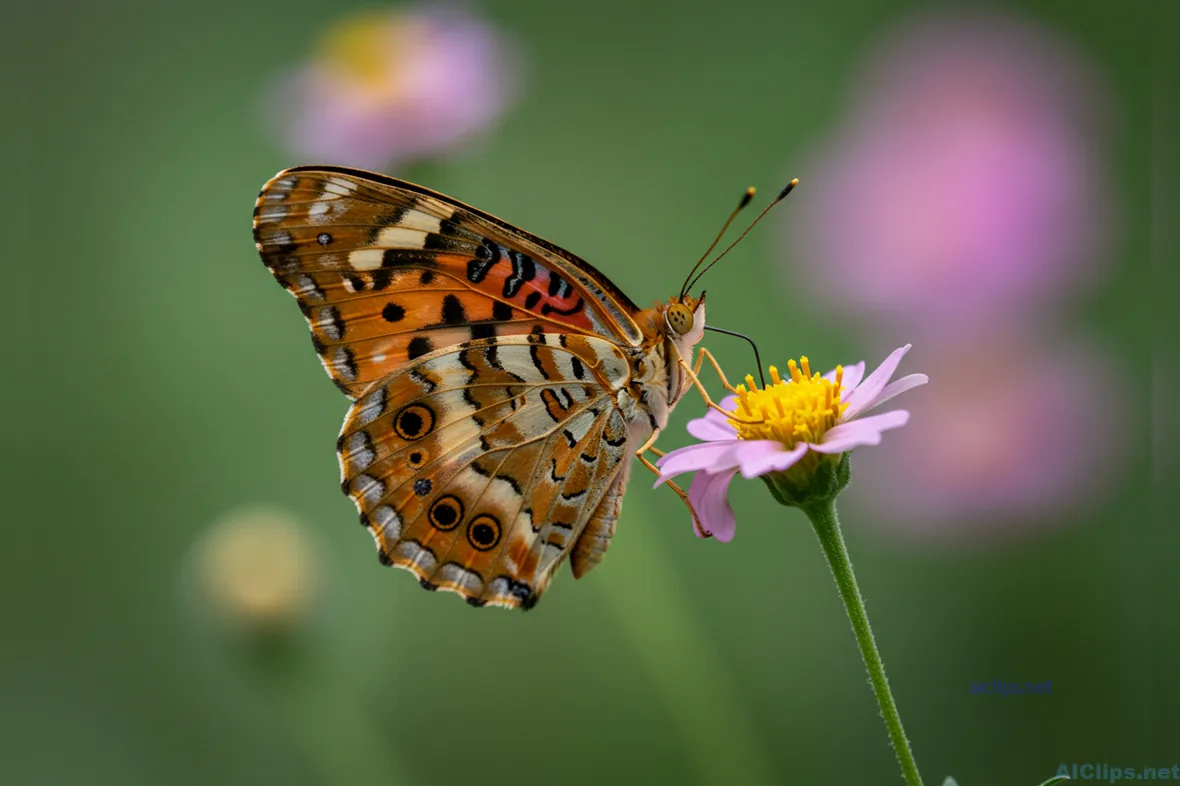Beautiful Butterfly on Flower - Nature's Beauty