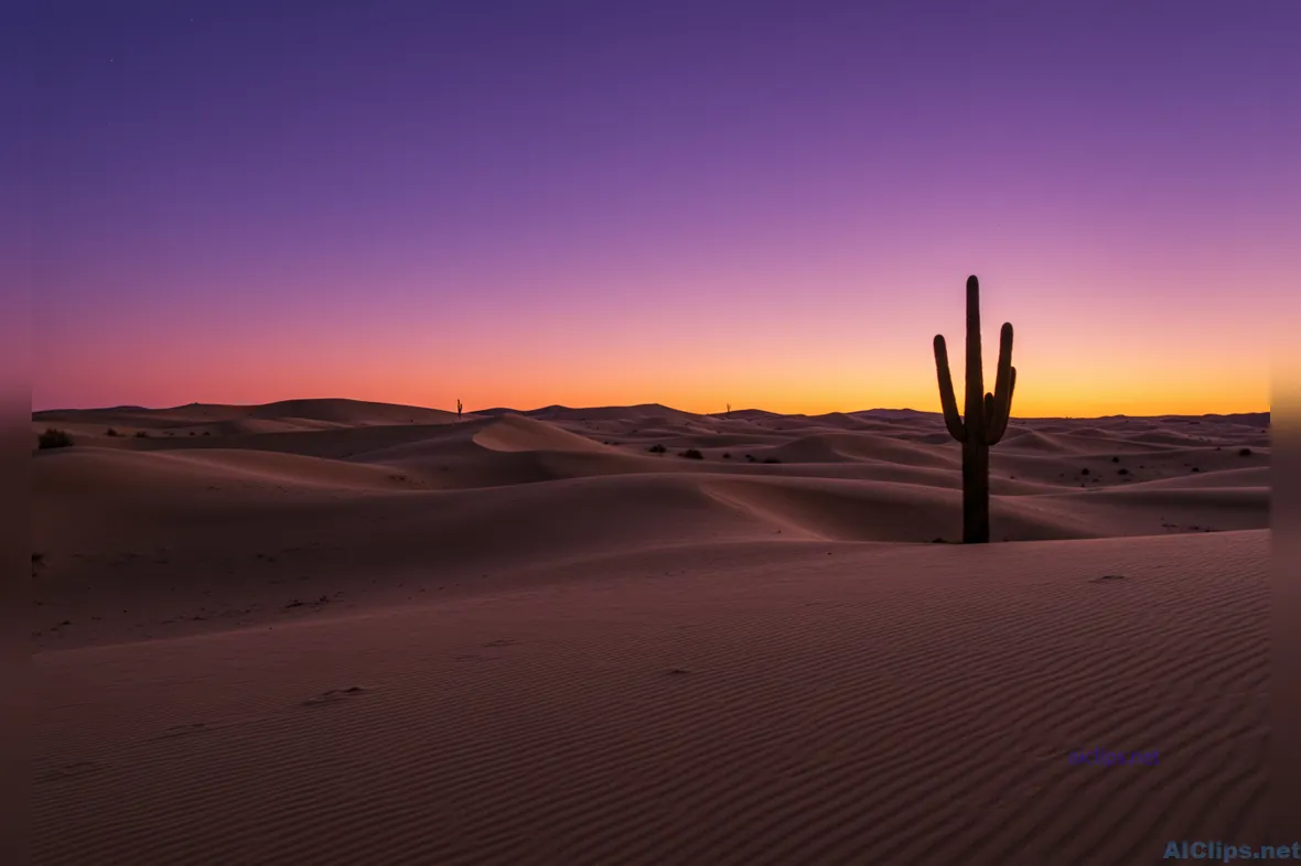 Serene Desert Landscape at Sunset