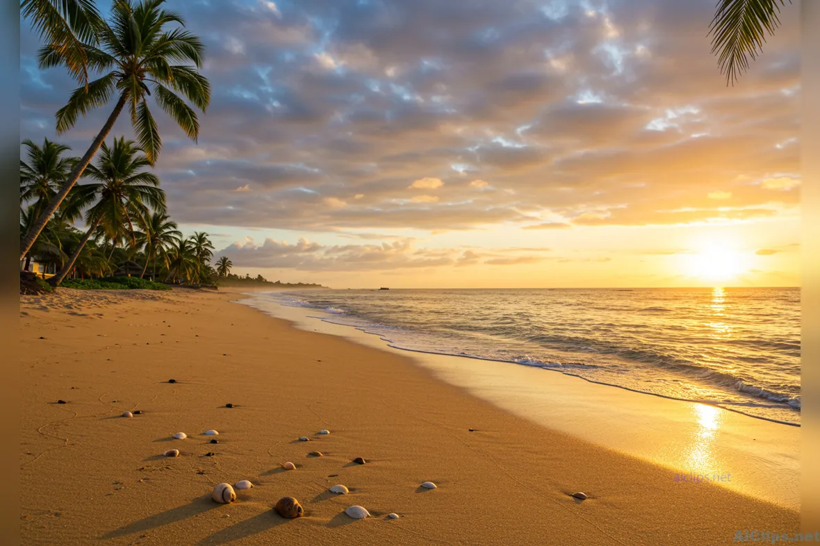 Stunning Tropical Beach Sunset Scene