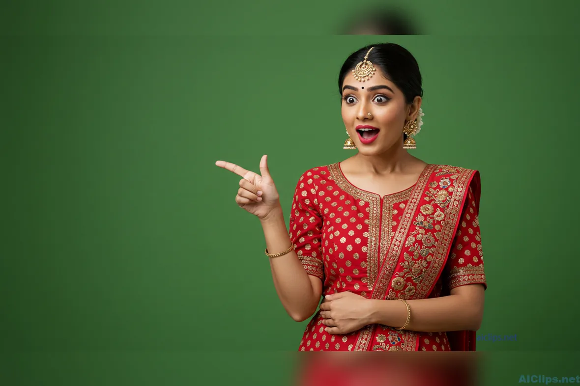 Elegant Indian Woman in Traditional Cloths