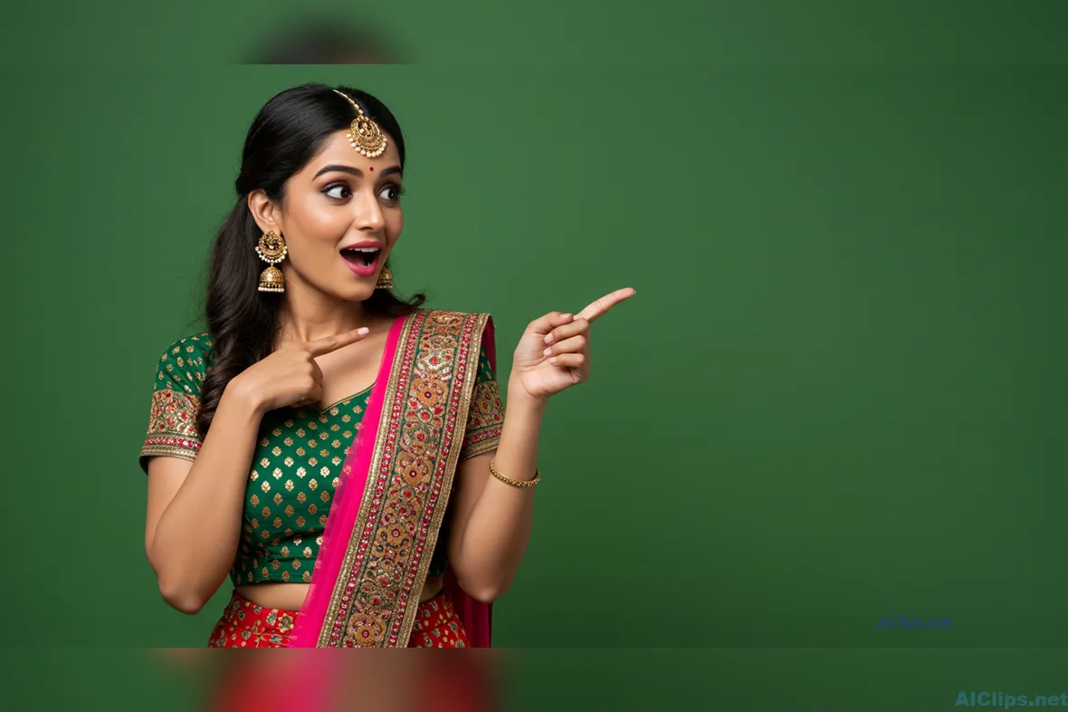 Elegant Indian Woman in Traditional 