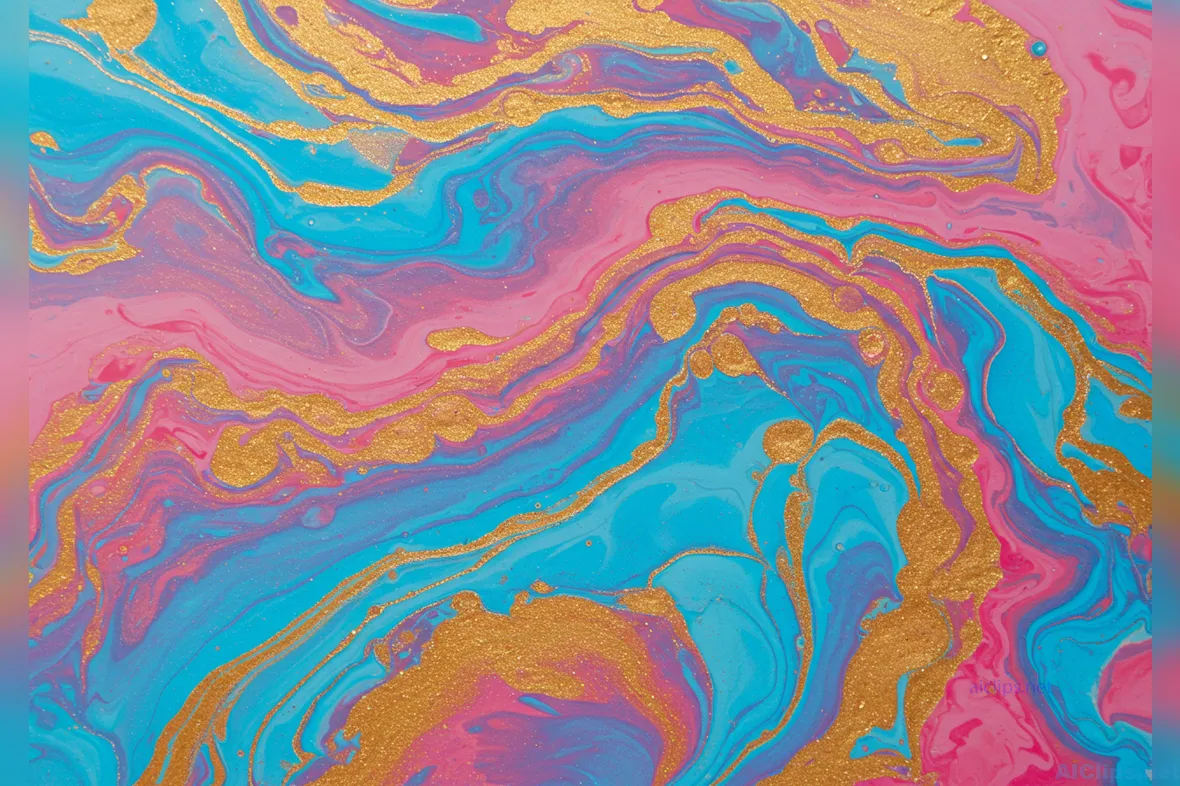 Minimal Abstract Art with Gold Accents