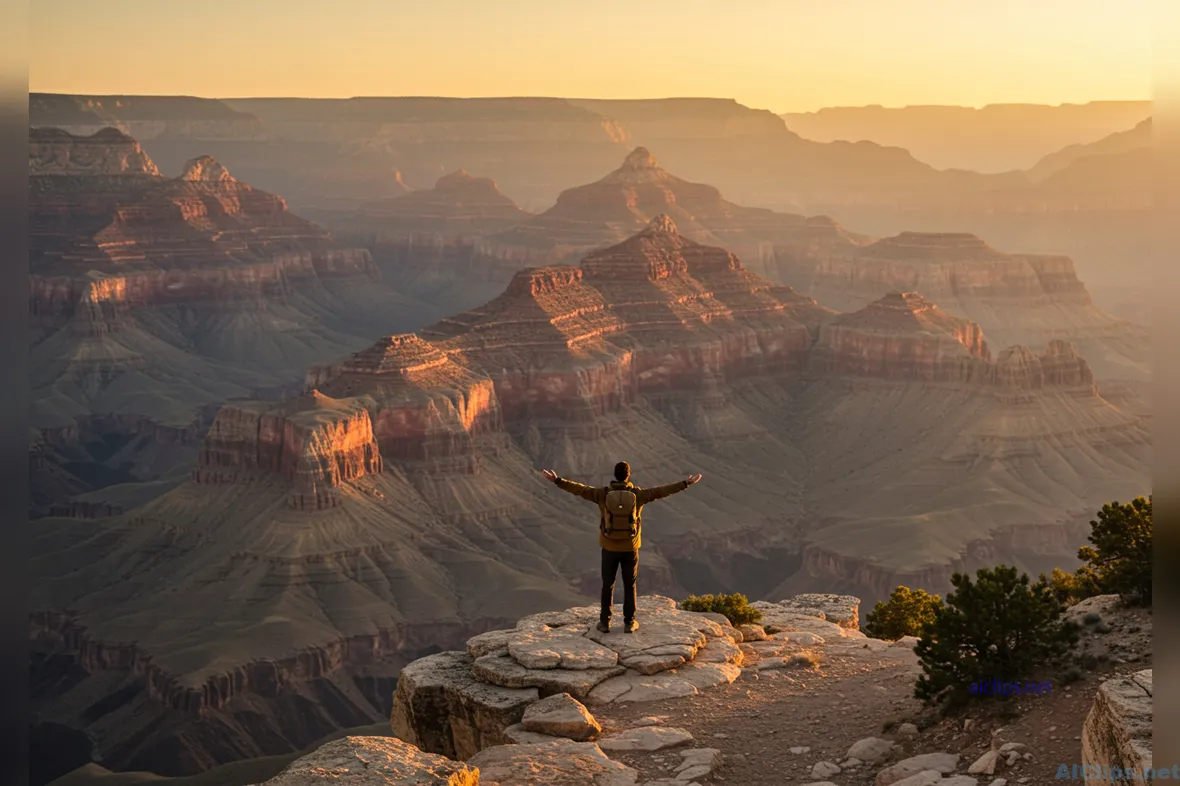 Breathtaking Landscape at Grand Canyon Sunset
