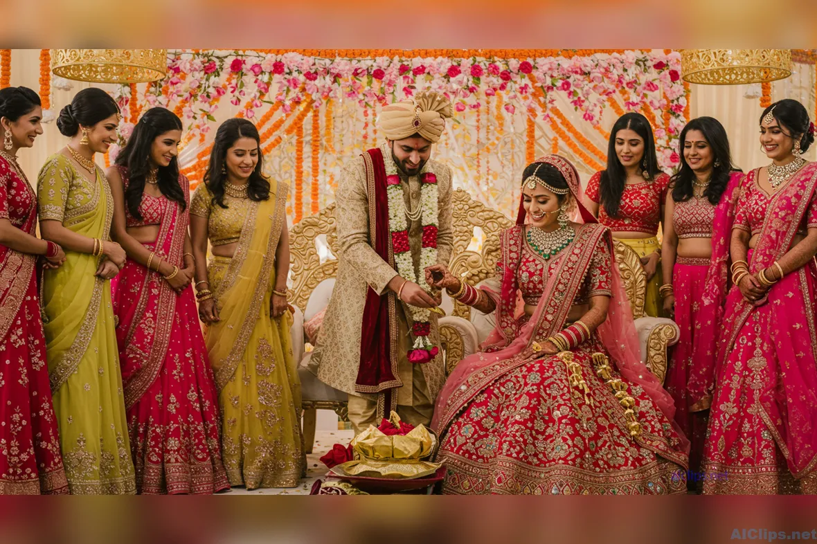 Vibrant Traditional Wedding Ceremony in India