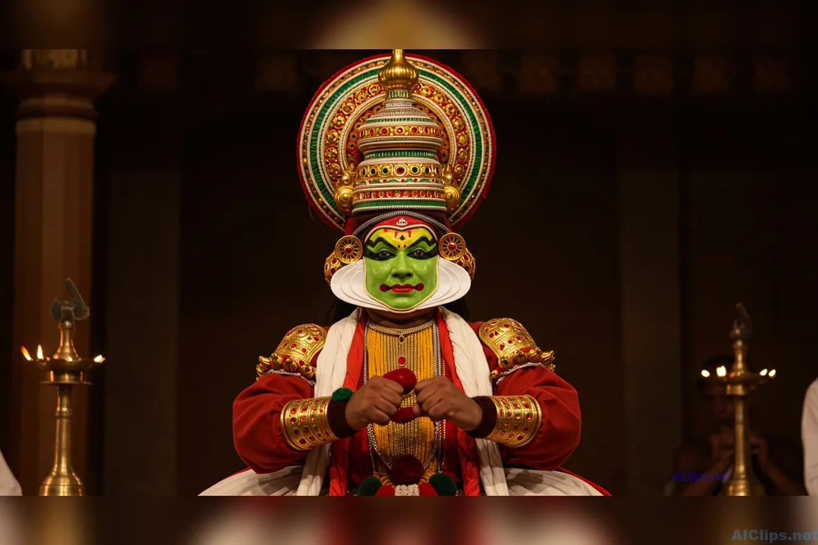 Vibrant Traditional Dance Performance in Kerala