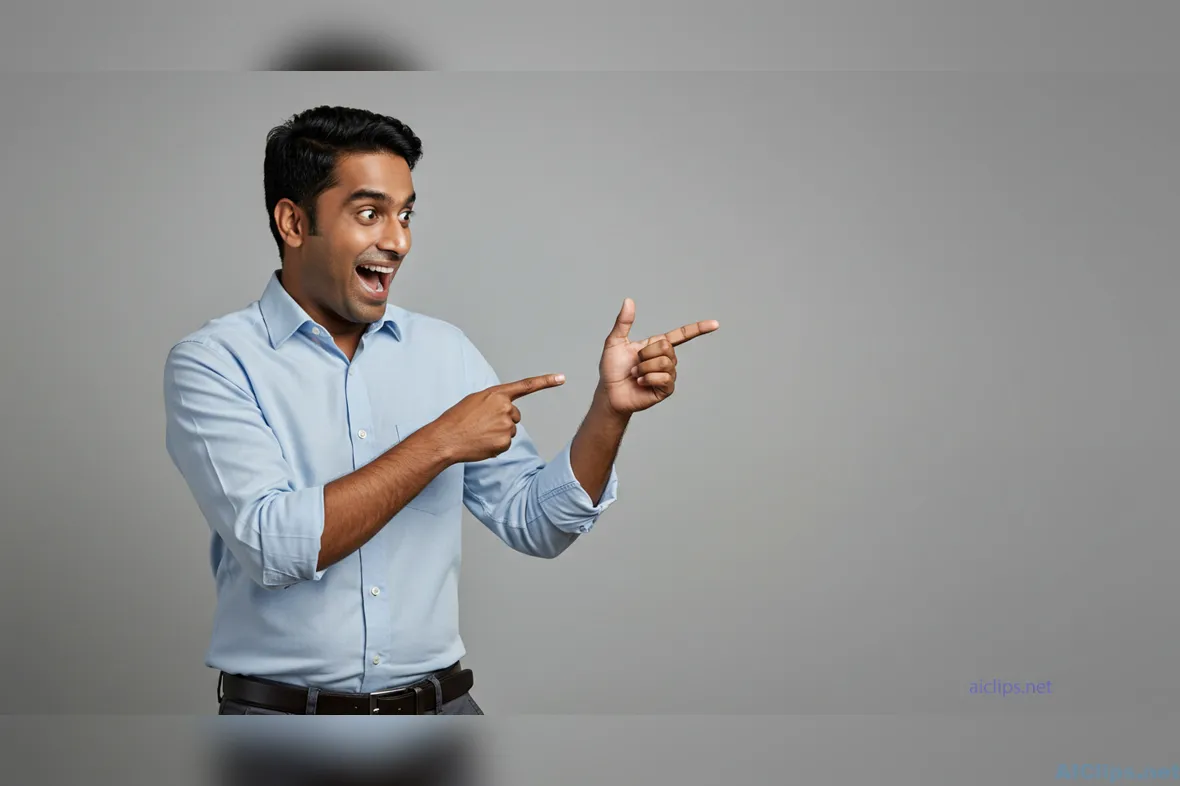 Dynamic Business Professional with Expressive Gesture