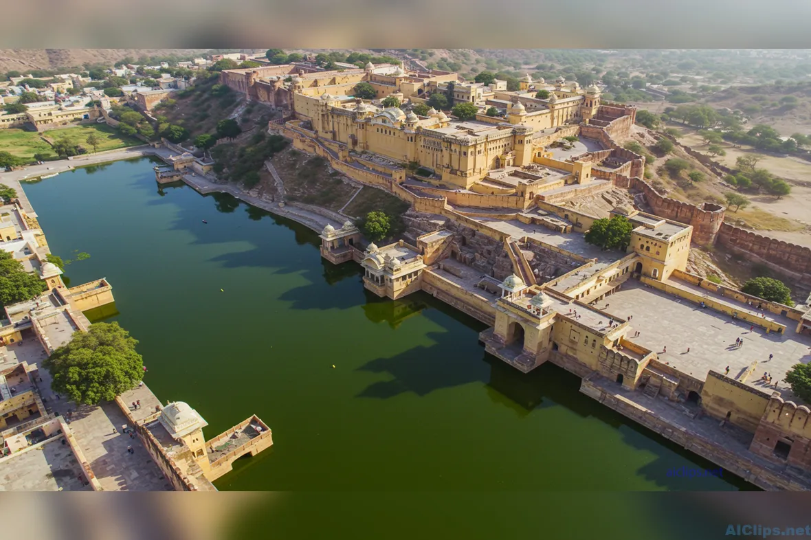 Stunning Aerial View of Amber Fort, Rajasthan