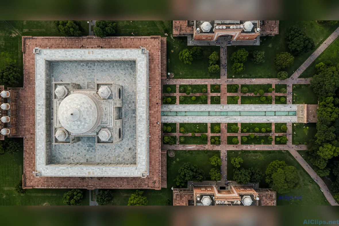 Aerial View of Majestic Architecture for Tourism