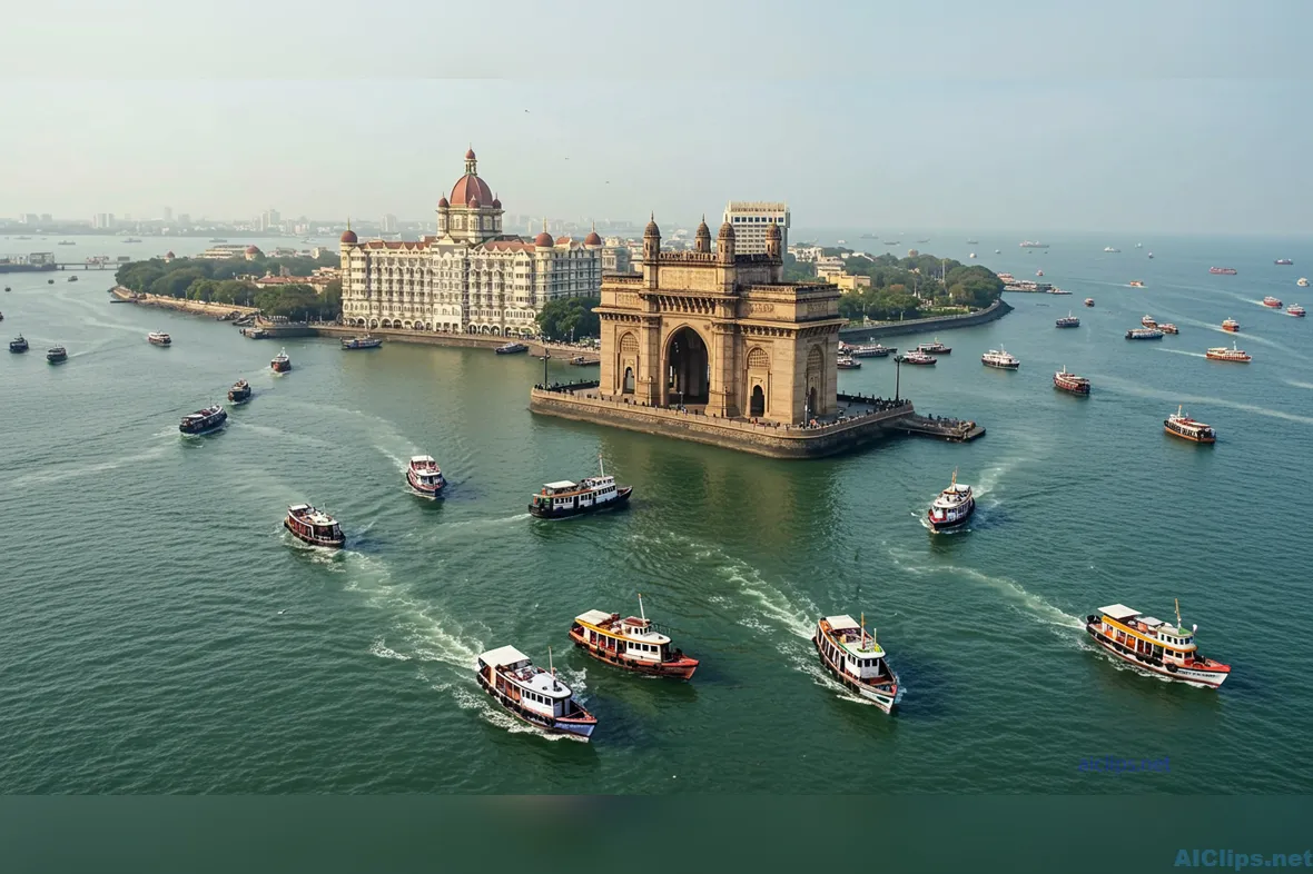 Aerial View of Gateway of India: A Mumbai Icon