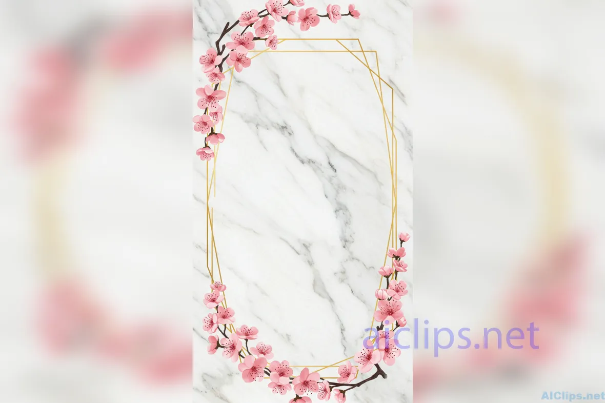 Elegant Floral Marble Background Design Template