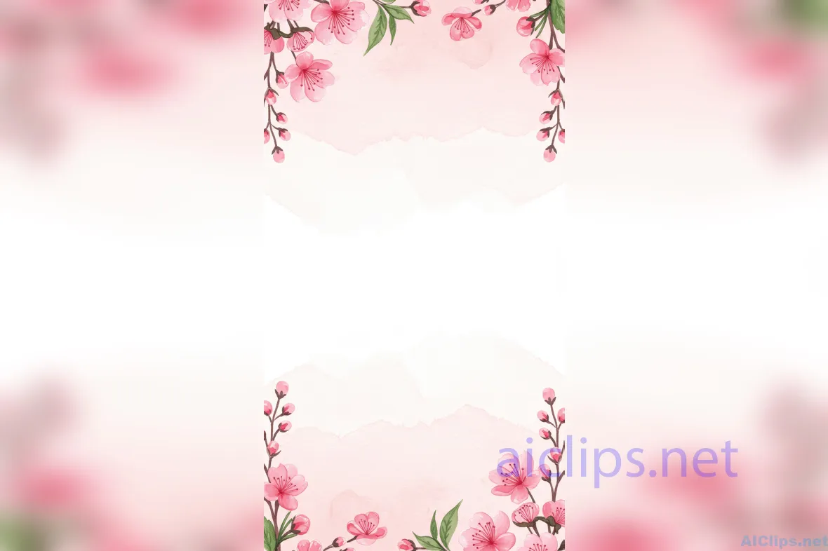 Elegant Pink Floral Watercolor Background Design