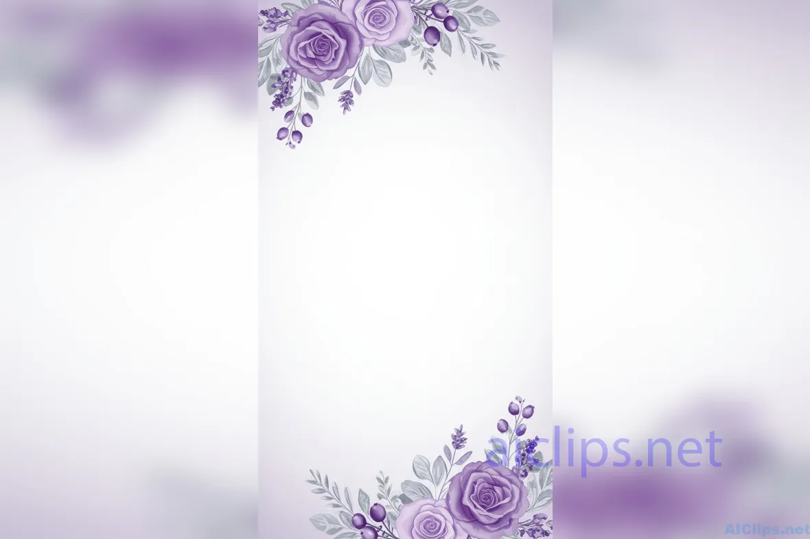 wedding Purple Floral Background for Professional Use 05