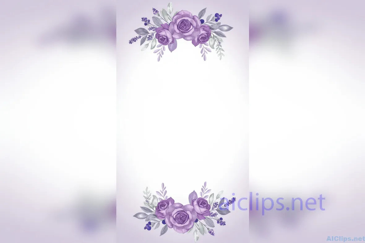 Elegant Lavender Floral Frame for Invitations