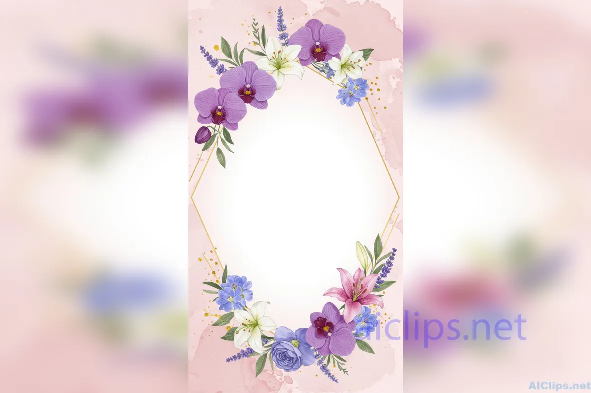 Elegant Floral Frame for Invitations and Marketing
