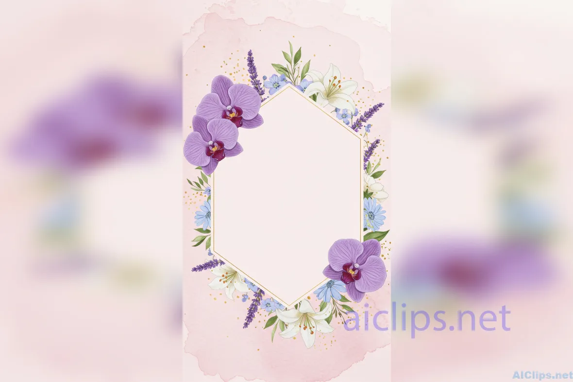 Elegant Floral Frame for Beautiful Invitations