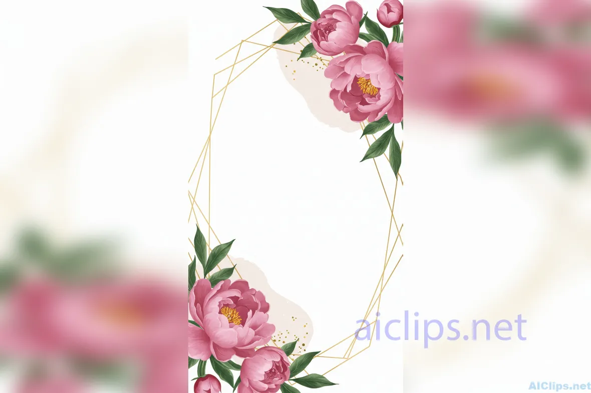 Wedding Floral Frame Design for Professional Use 03