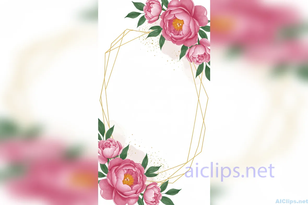 Elegant Floral Frame for Invitations and Decor