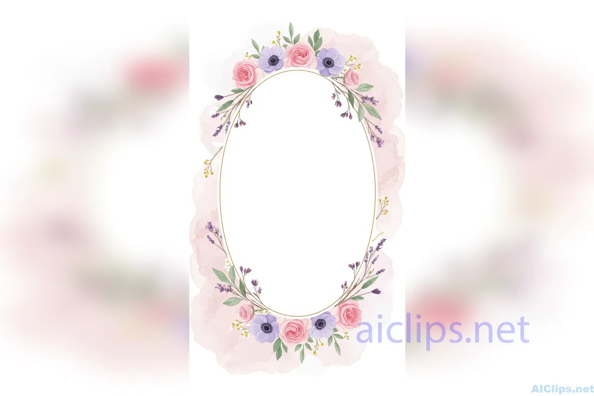 Elegant Floral Frame Design for Invitations and Decor
