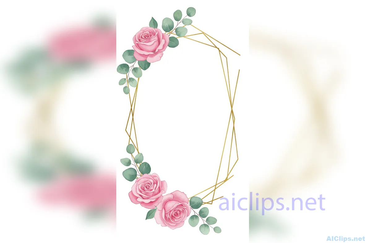 Elegant Floral Frame Design for Invitations & Decor