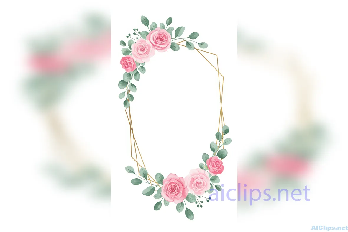 Elegant Floral Frame for Invitations & Designs