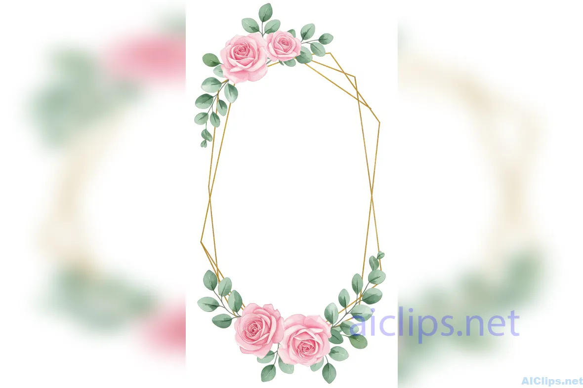 Elegant Floral Frame Design for Wedding Invitations
