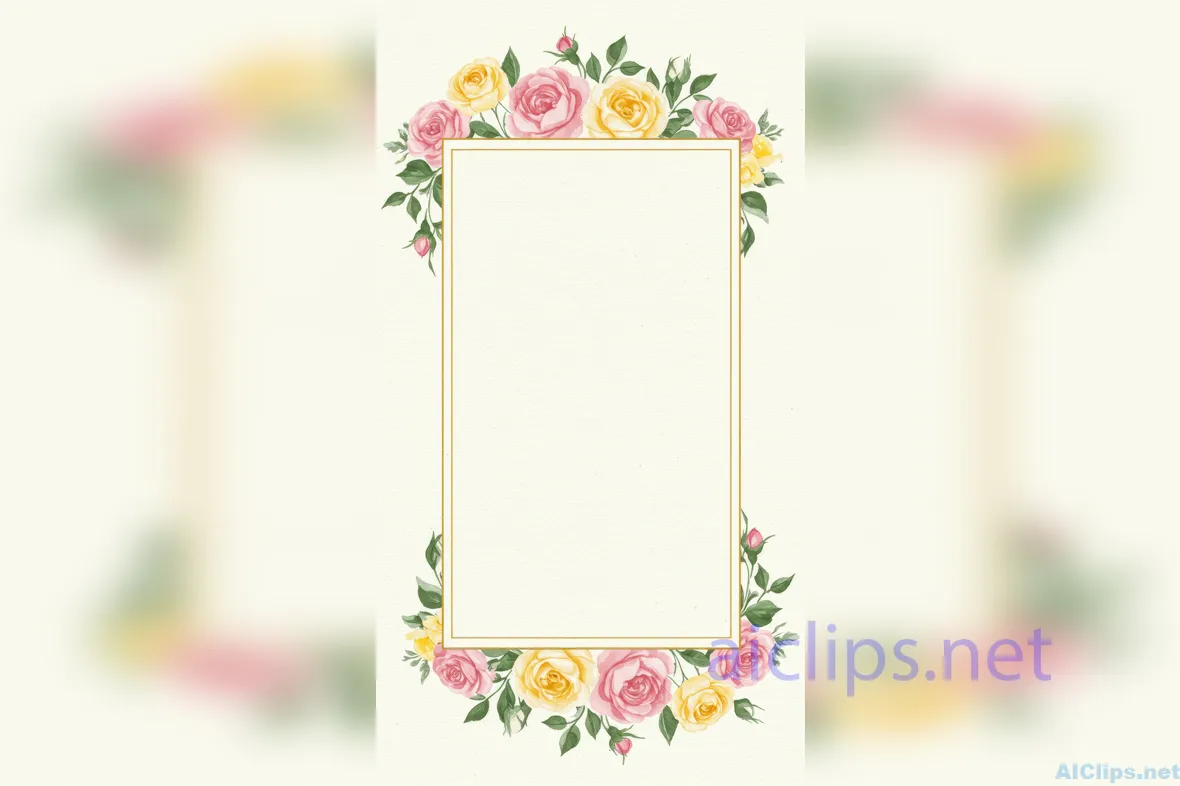 Elegant Floral Frame Design for Invitations & Events