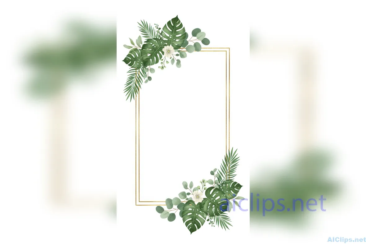 Elegant Greenery Frame for Elegant Designs